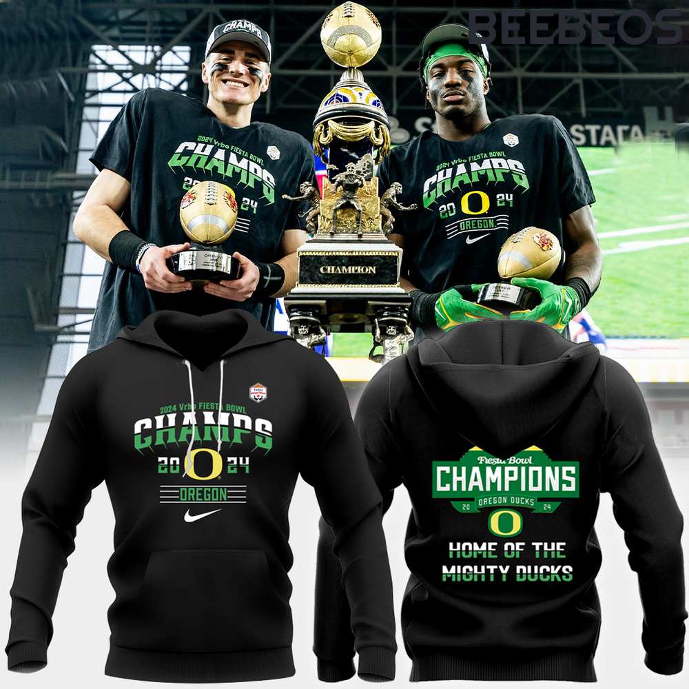 Oregon Ducks 2024 Vrbo Fiesta Bowl Champs Hoodie Pants Cap