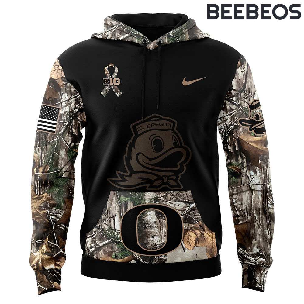 Oregon Ducks Hunting To Service Camo Hoodie