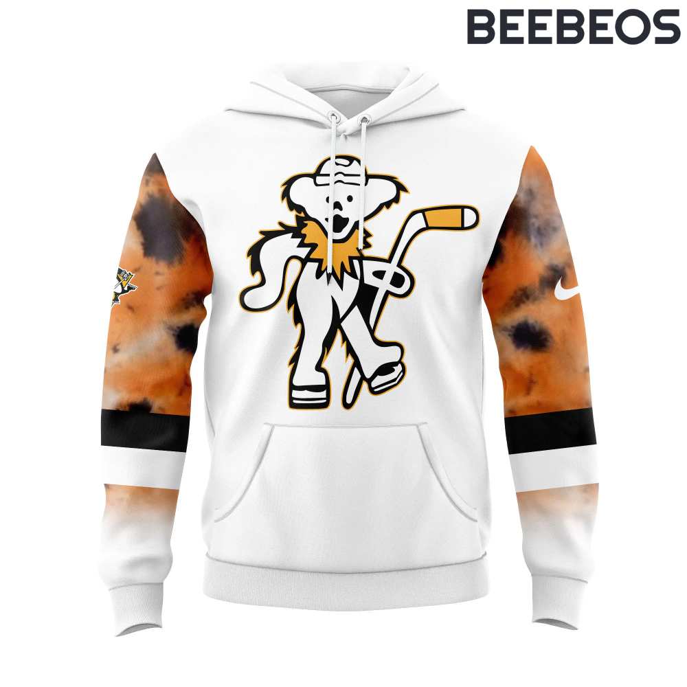 Pittsburgh Penguins Grateful Dead Night White Hoodie