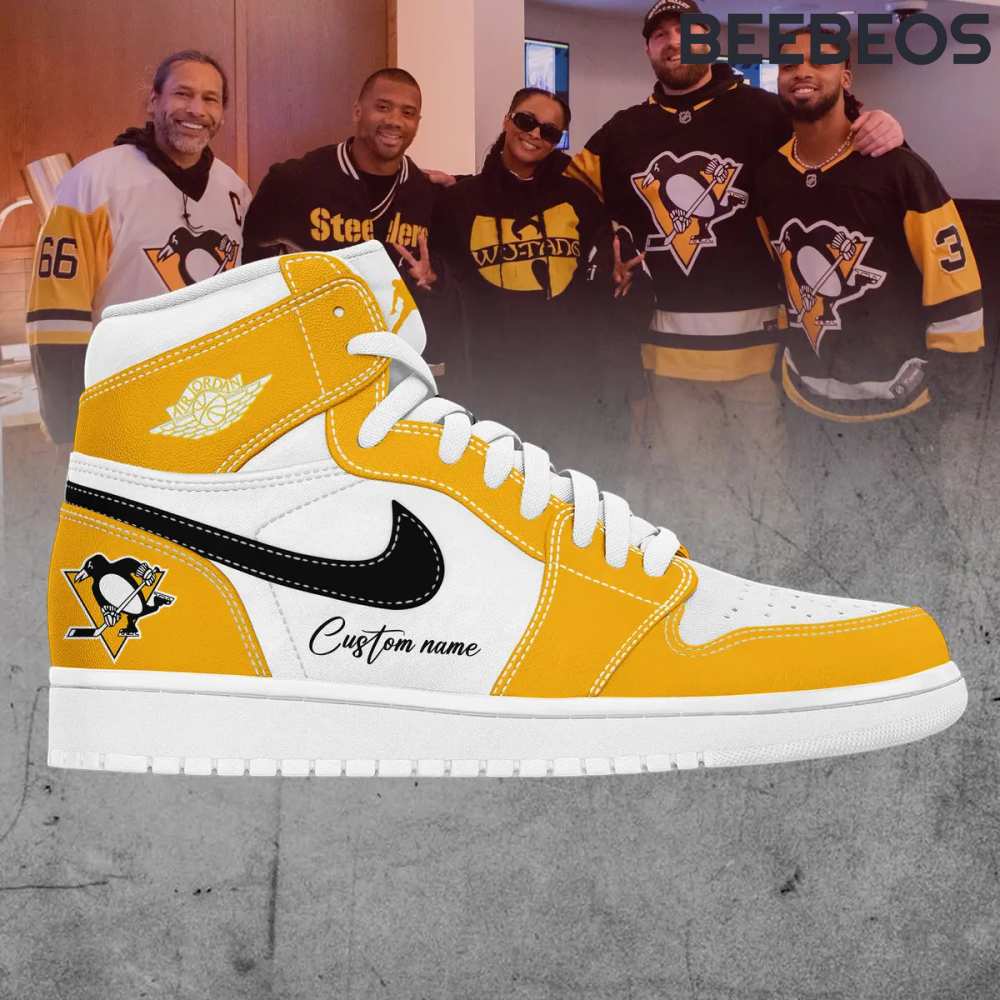 Pittsburgh Penguins NHL Limited Edition Air Jordan 1 Shoes