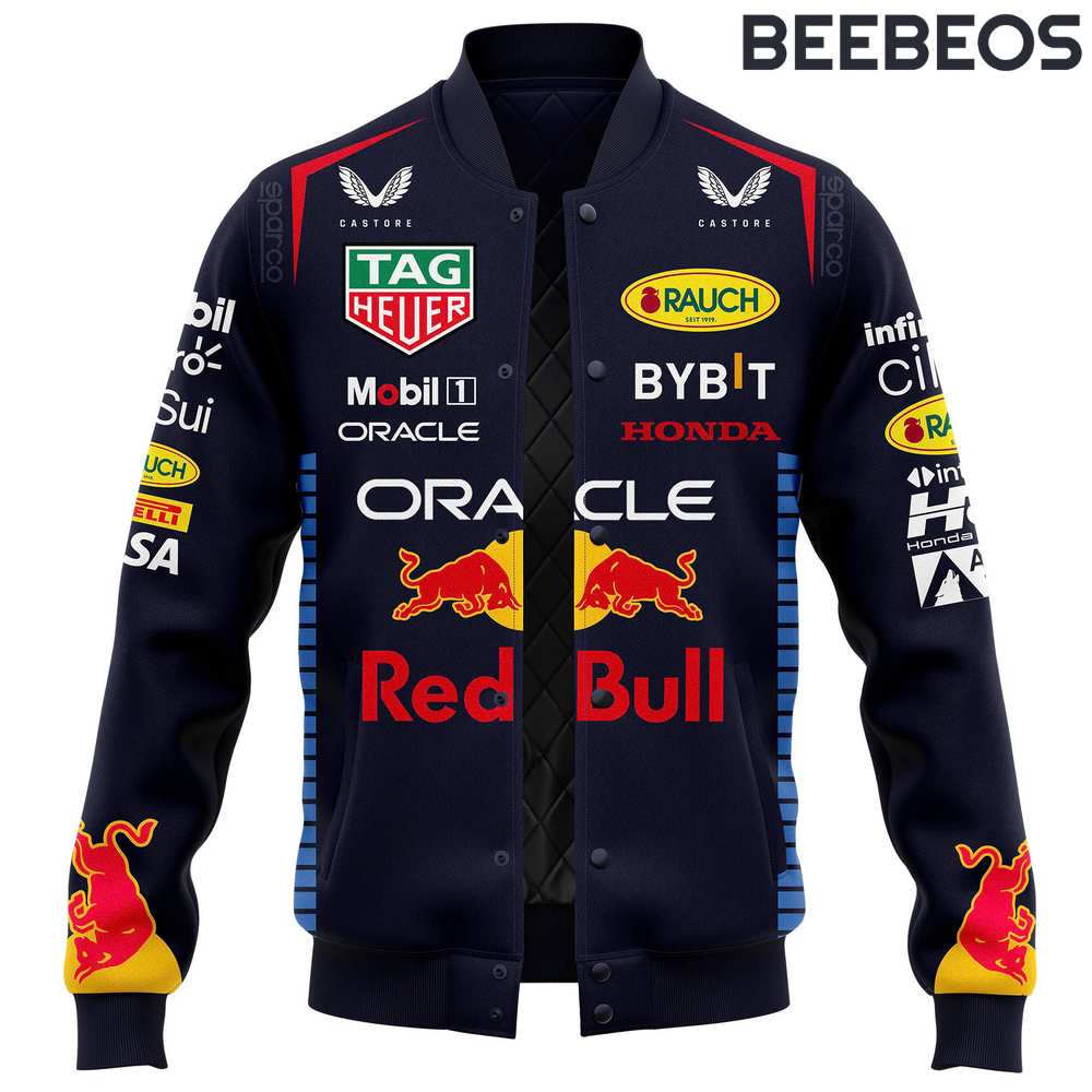 Red Bull Racing Max Verstappen 2024 World Champion Baseball Jacket