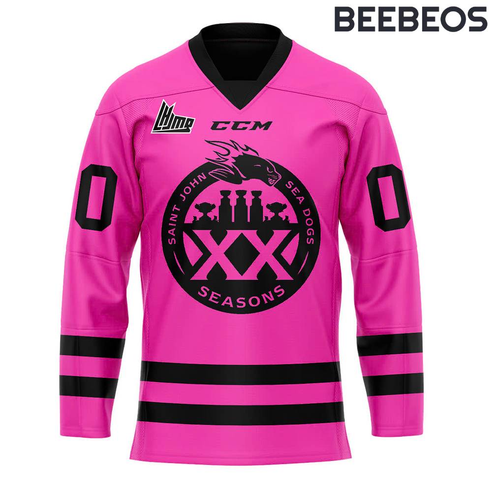 Saint John Sea Dogs x 2024 Pink in the Rink Limited Hockey Jersey