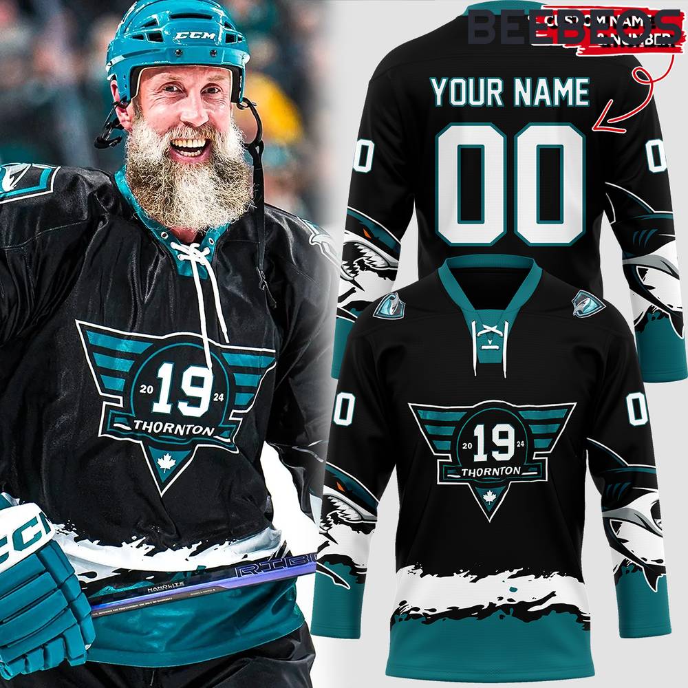 San Jose Sharks Joe Thornton No19 Hockey Jersey