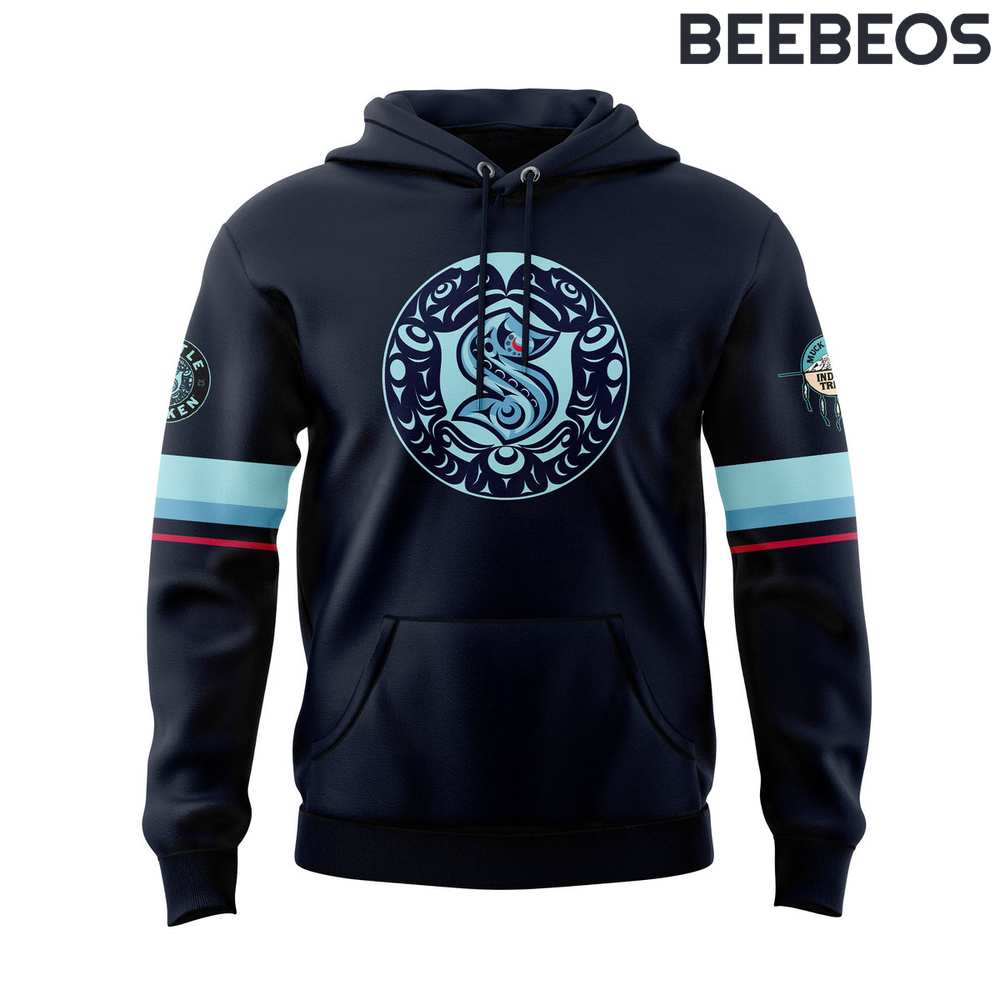 Seattle Kraken Indigenous Peoples Night Navy Hoodie