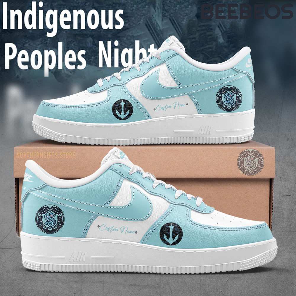 Seattle Kraken Indigenous Peoples Night Personalized Air Force 1 Shoes