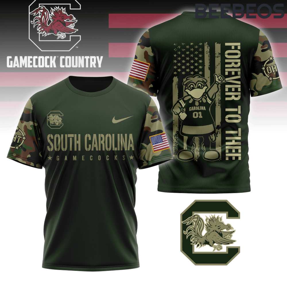 South Carolina Gamecocks Camo Military T-Shirt