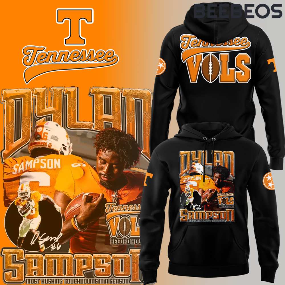 Tennessee Volunteers “Dylan Sampson for Heisman” Black Hoodie