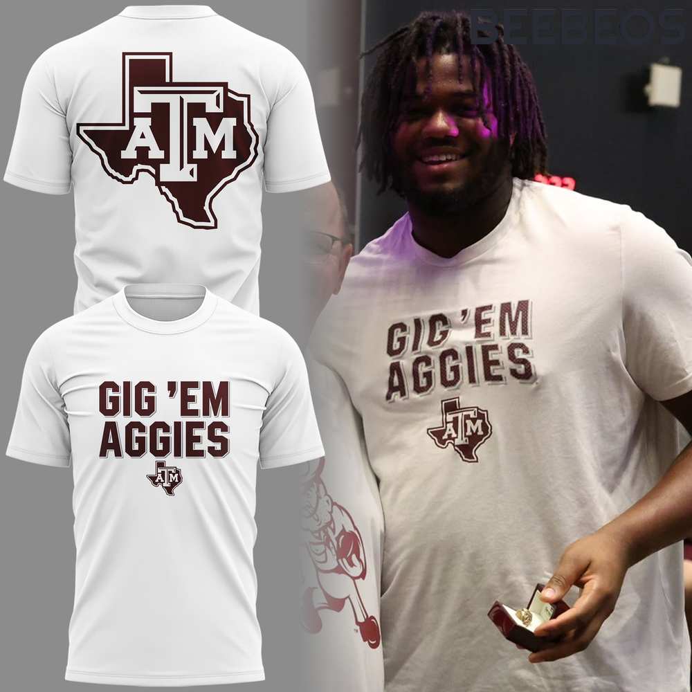 Texas A&M Aggies Coach Mike Elko Gig em Aggies Tee