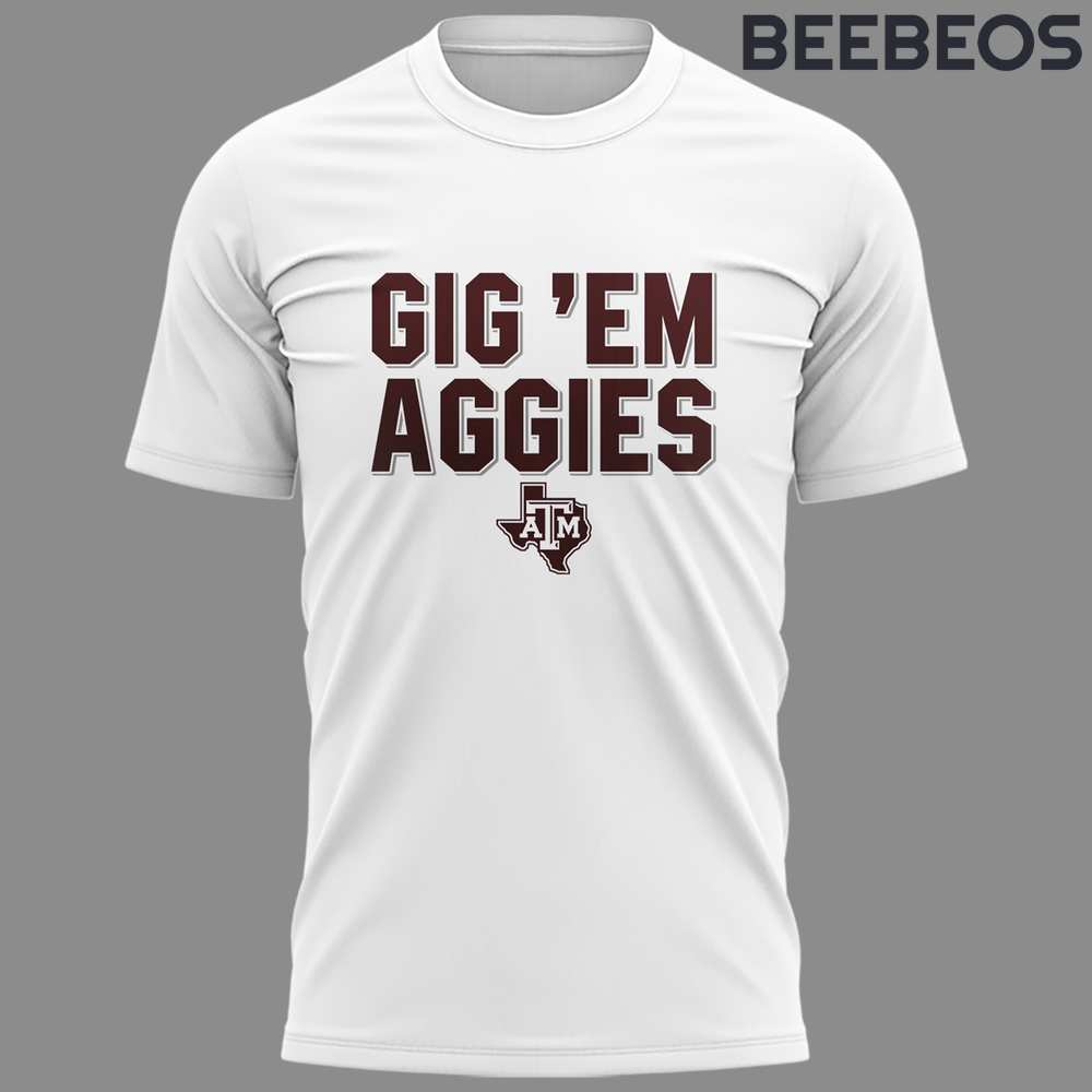 Texas A&M Aggies Coach Mike Elko Gig em Aggies Tee