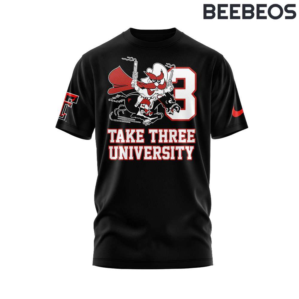 Texas Tech Football Red Raiders Black Tee