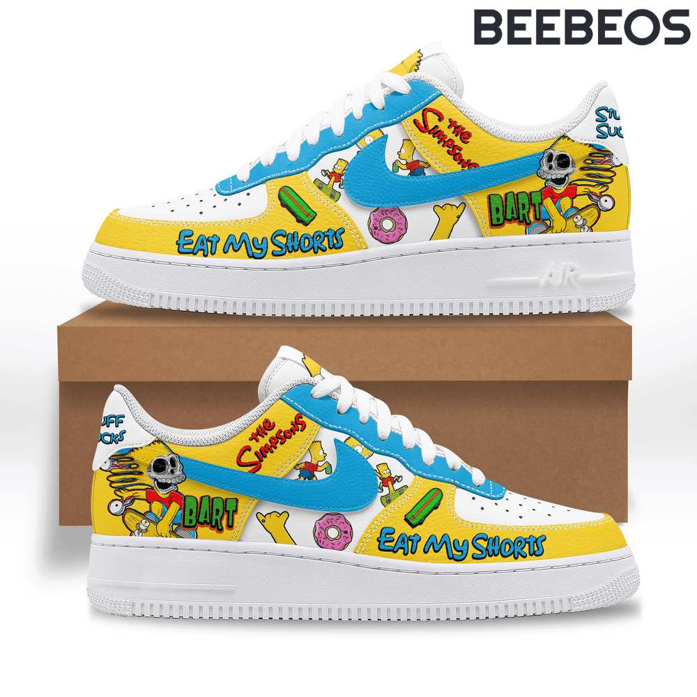 The Simpsons Bart Eat My Shorts Air Force 1 Shoes