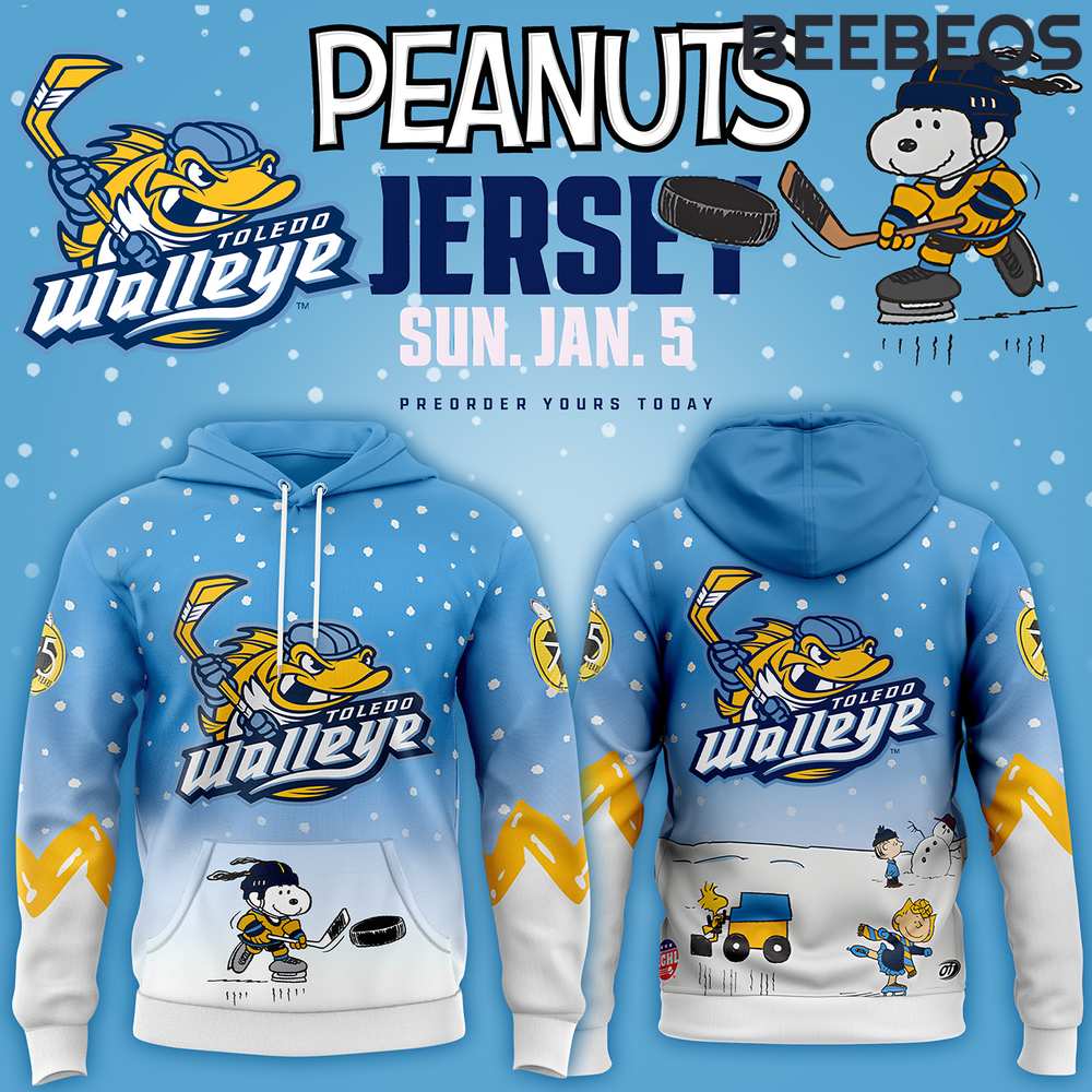 Toledo Walleye x Peanuts Night Limited Edition Hoodie