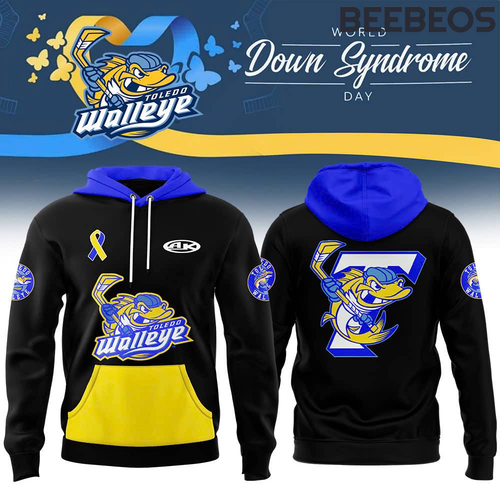 Toledo Walleye x World Down Syndrome Day Black Hoodie