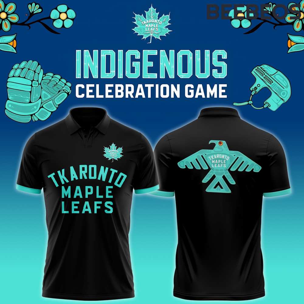 Toronto Maple Leafs 2024 Indigenous Heritage Night Black Polo Shirt