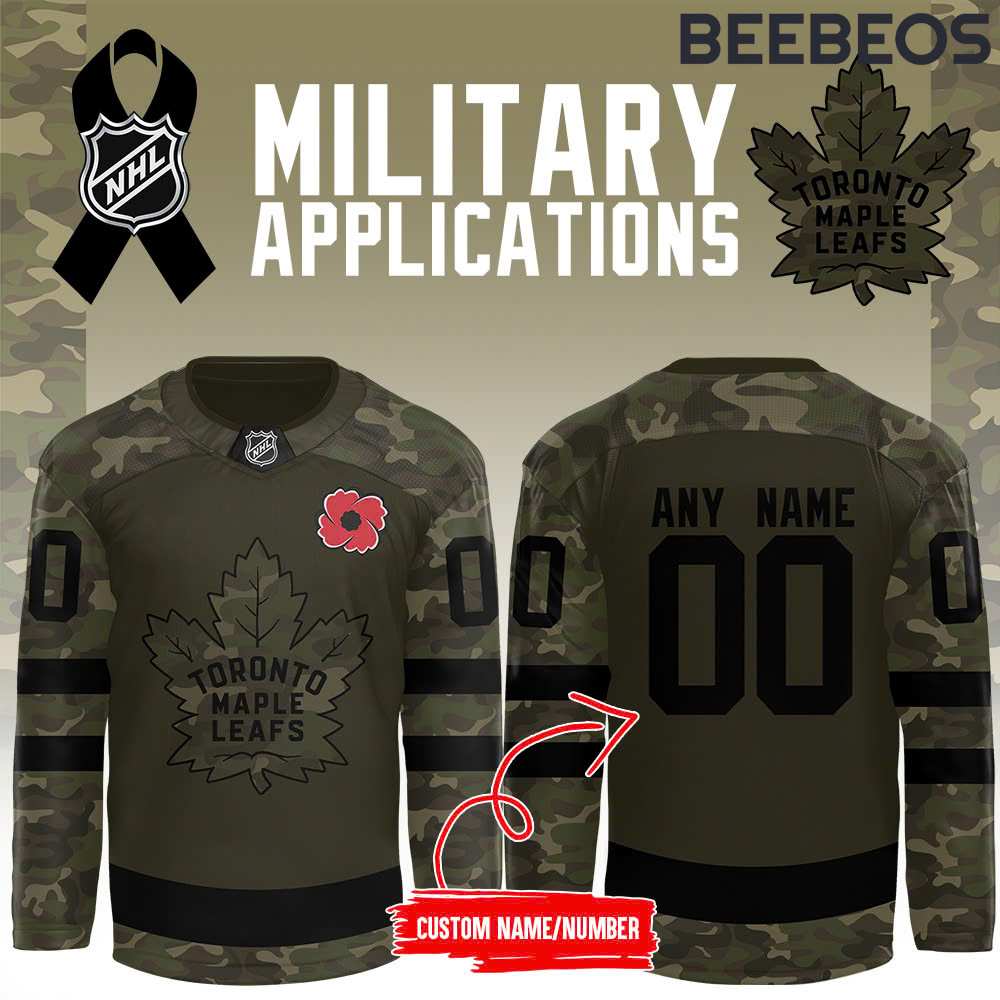 Toronto Maple Leafs Military Appreciation Night Green Camo Hockey Jersey