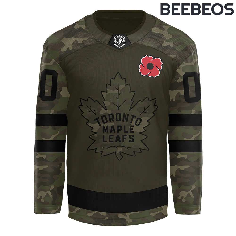 Toronto Maple Leafs Military Appreciation Night Green Camo Hockey Jersey