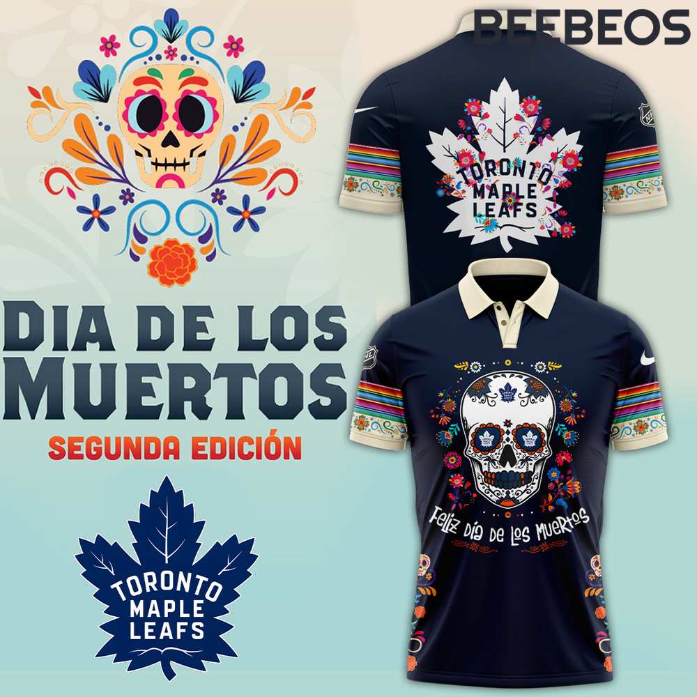 Toronto Maple Leafs NHL Dia De Los Muertos Polo Shirt