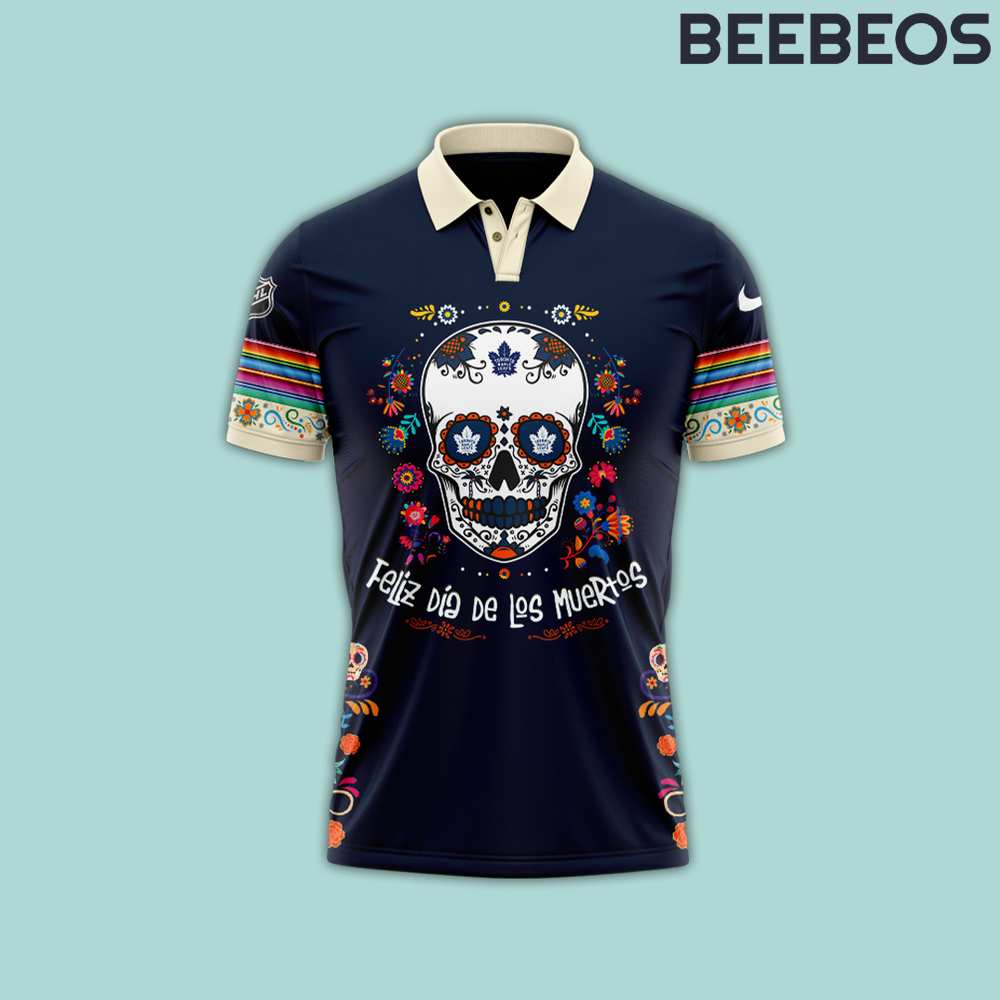 Toronto Maple Leafs NHL Dia De Los Muertos Polo Shirt