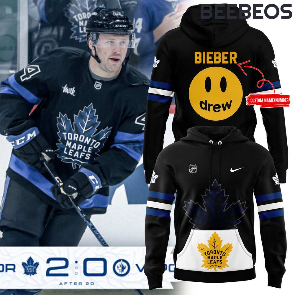 Toronto Maple Leafs x Drew House Justin Bieber Black Hoodie