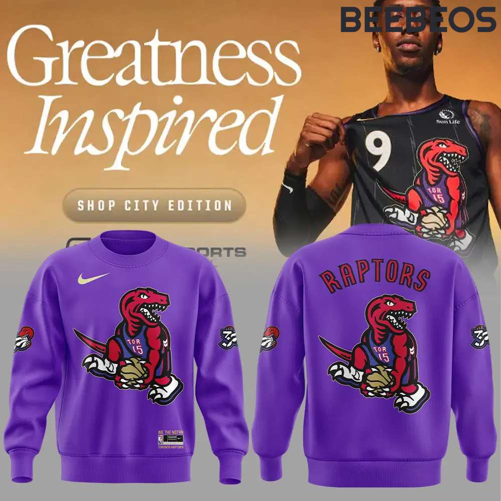 Toronto Raptors 30th Anniversary City Edition Purple Sweatshirt