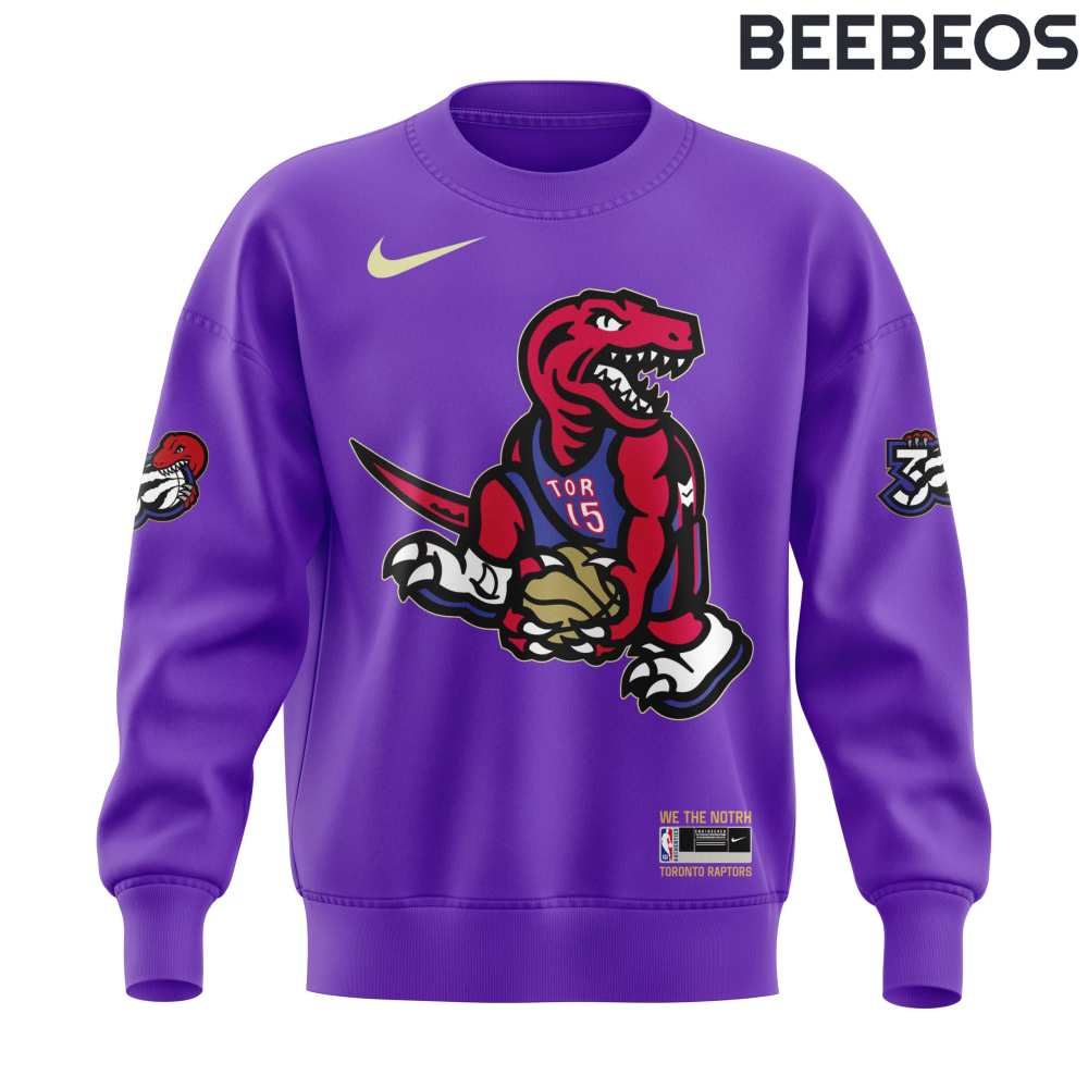 Toronto Raptors 30th Anniversary City Edition Purple Sweatshirt