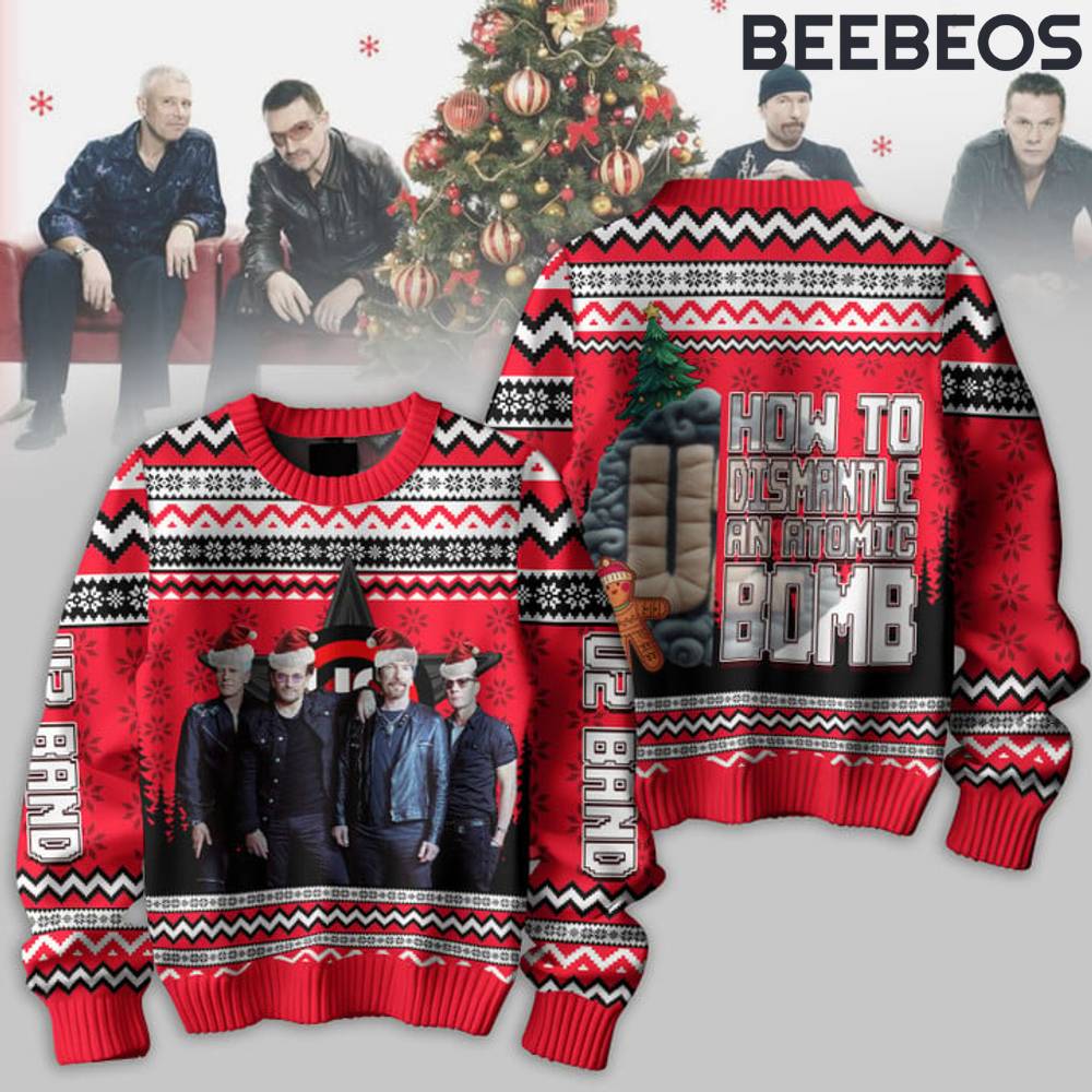 U2 Band Red Ugly Christmas Sweater