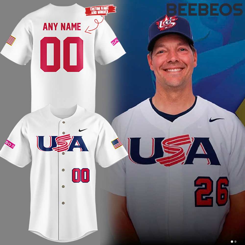 USA Baseball WBSC White Jersey