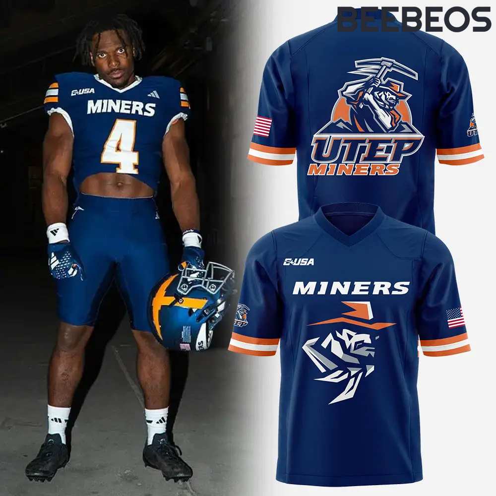 UTEP Miners Football Navy Navy Football Jersey