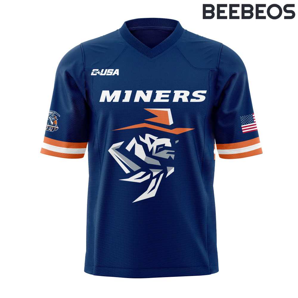 UTEP Miners Football Navy Navy Football Jersey