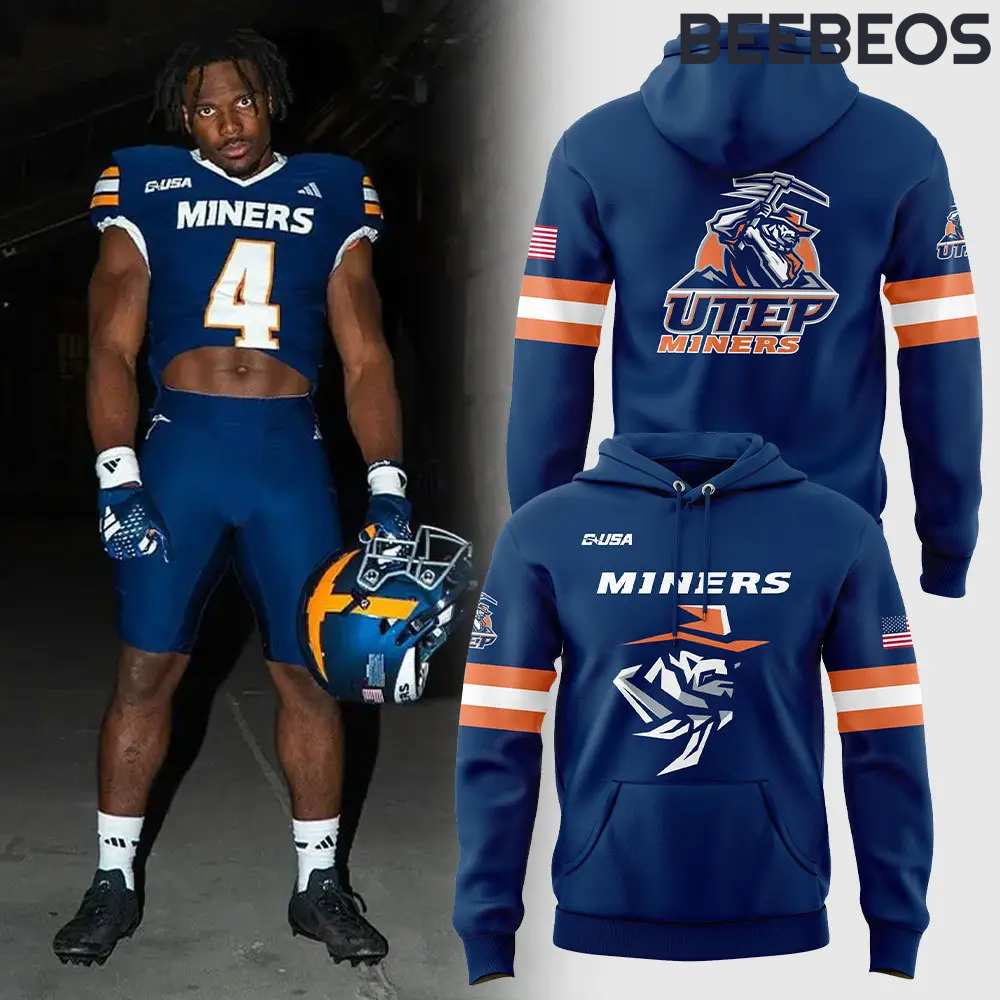 UTEP Miners Football Navy Navy Hoodie