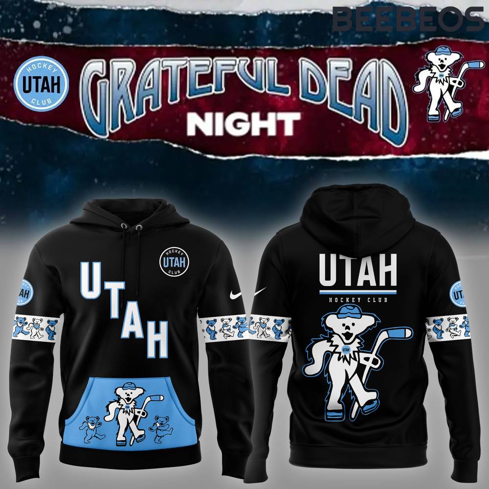 Utah Hockey Club x Grateful Dead Special Edition Black Hoodie