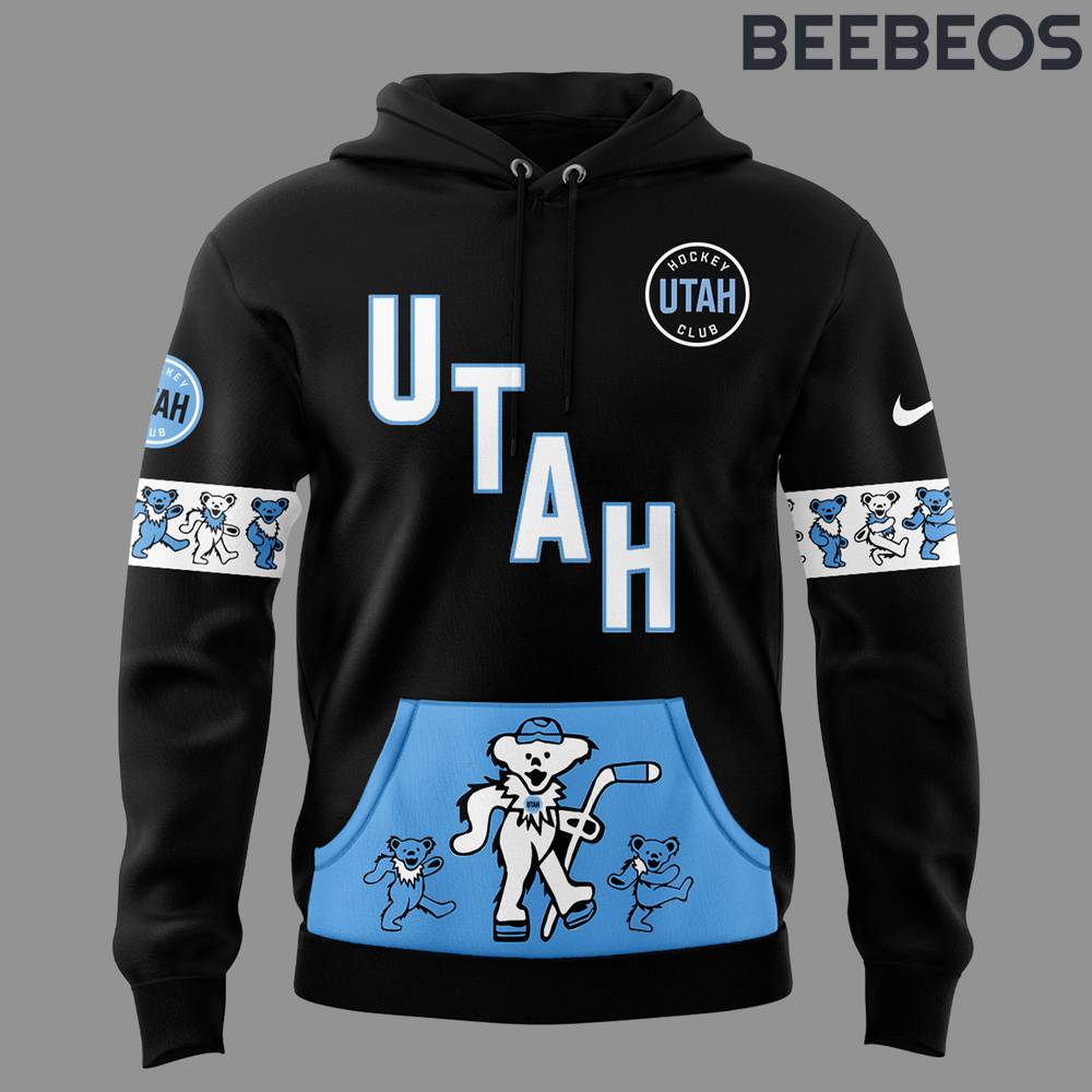 Utah Hockey Club x Grateful Dead Special Edition Black Hoodie