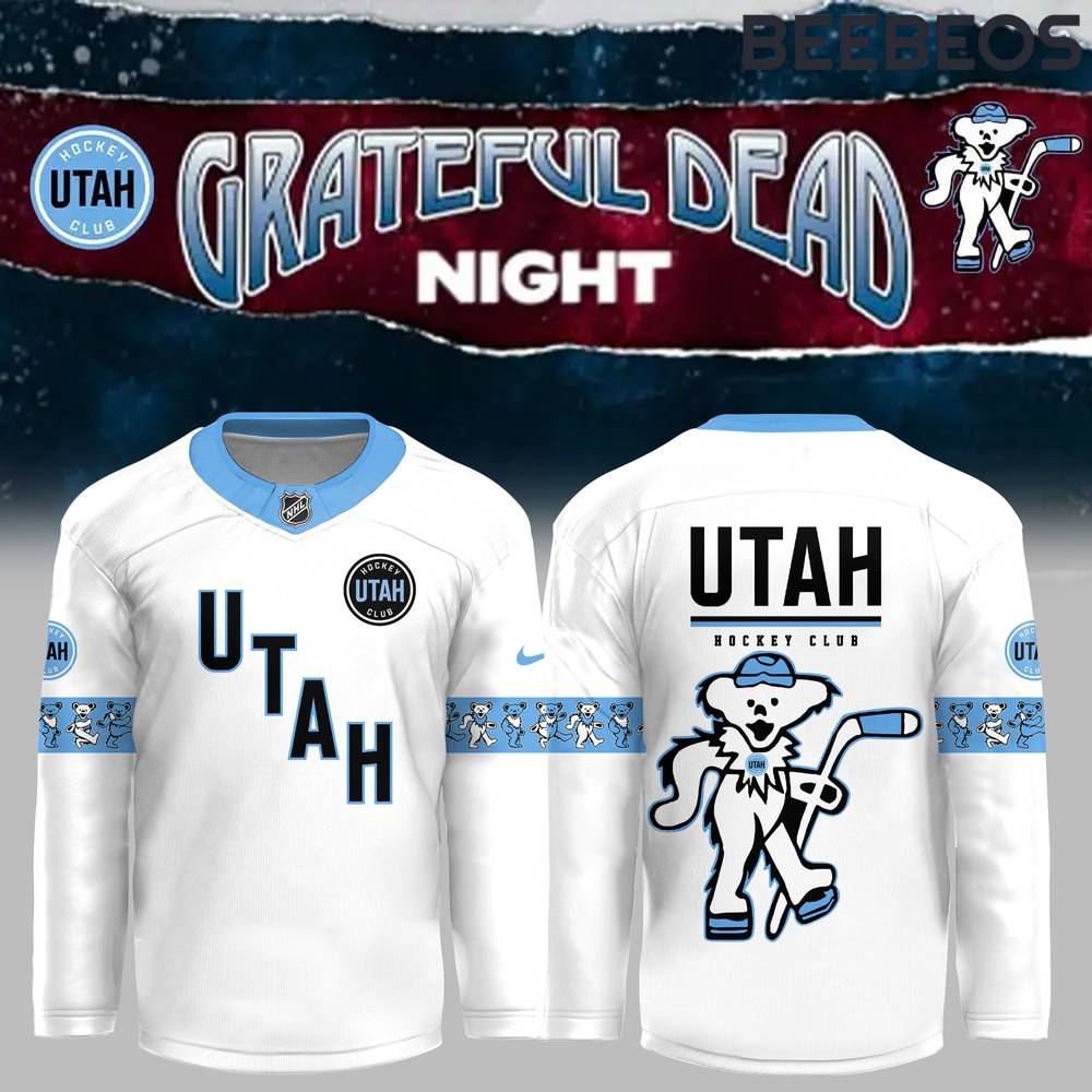 Utah Hockey Club x Grateful Dead Special Edition White Hockey Jersey