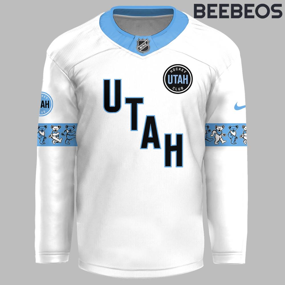 Utah Hockey Club x Grateful Dead Special Edition White Hockey Jersey