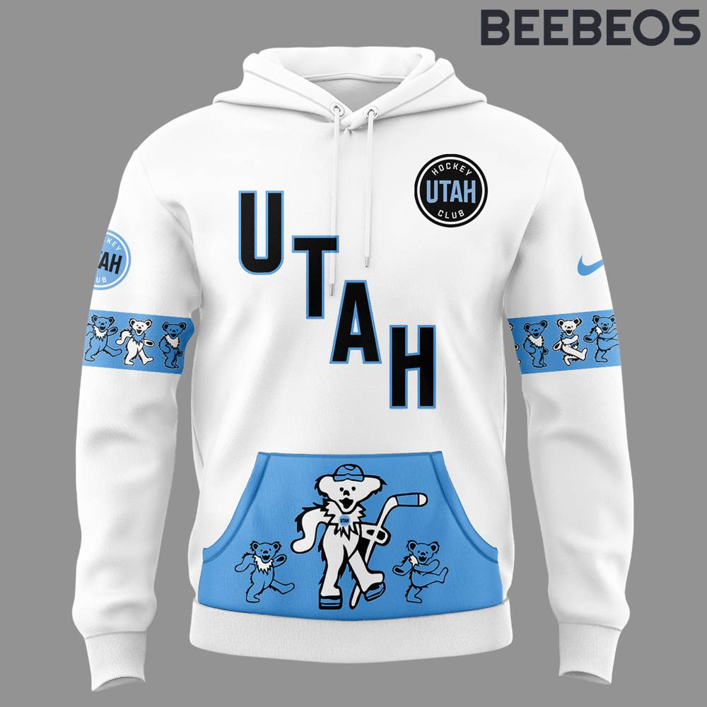 Utah Hockey Club x Grateful Dead Special Edition White Hoodie