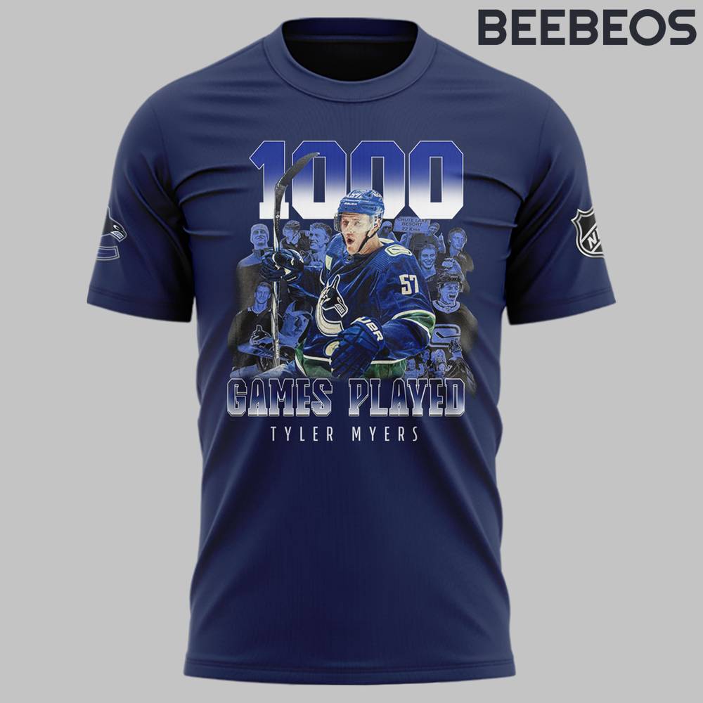 Vancouver Canucks Tyler Myers 1000 Games Played Shirt