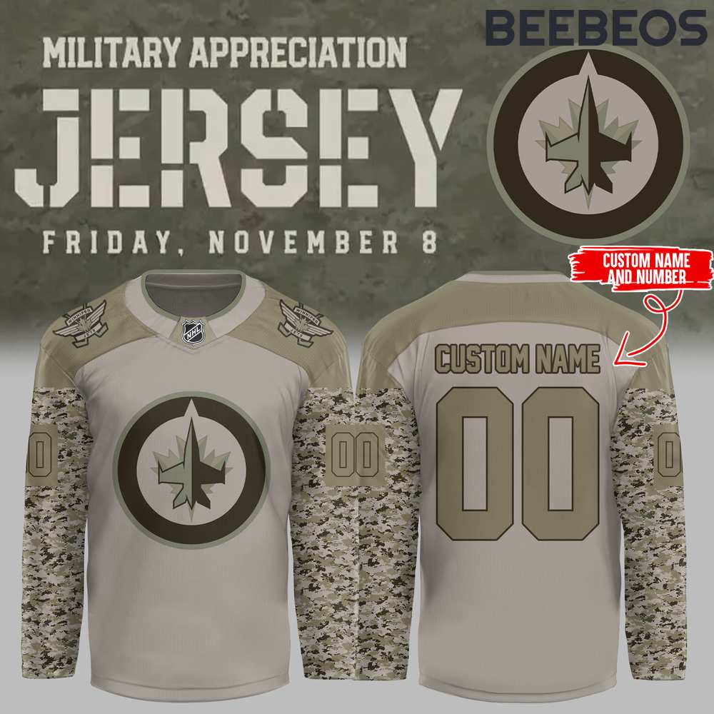 Winnipeg Jets Military Appreciation Limited Edition Hockey Jersey