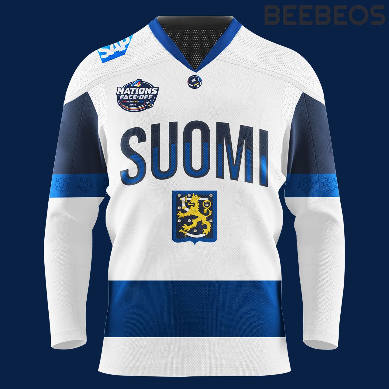 Finland National Ice Hockey Team 4 Nations Face-Off 2025 Hockey Jersey