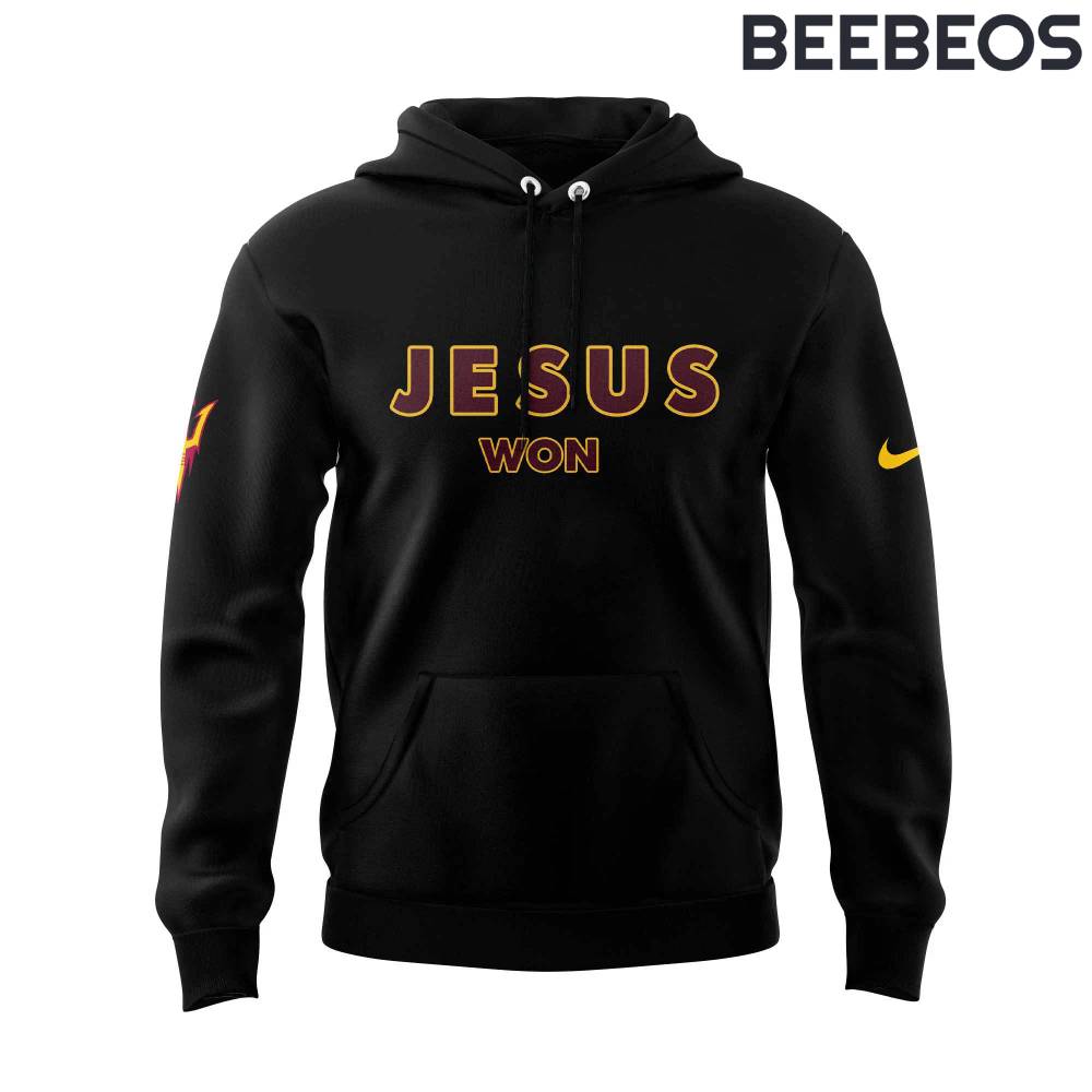 Arizona State Sun Devils JESUS WON Black Hoodie