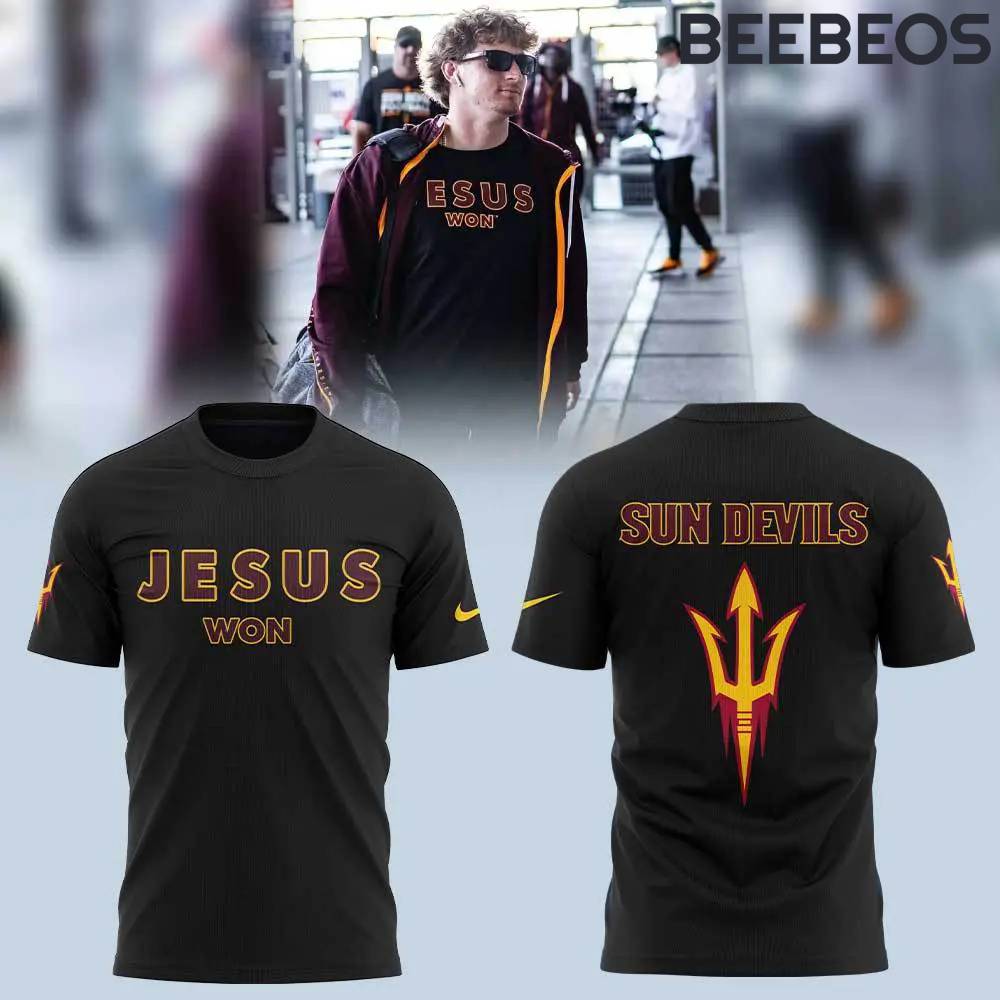 Arizona State Sun Devils JESUS WON Black Shirt