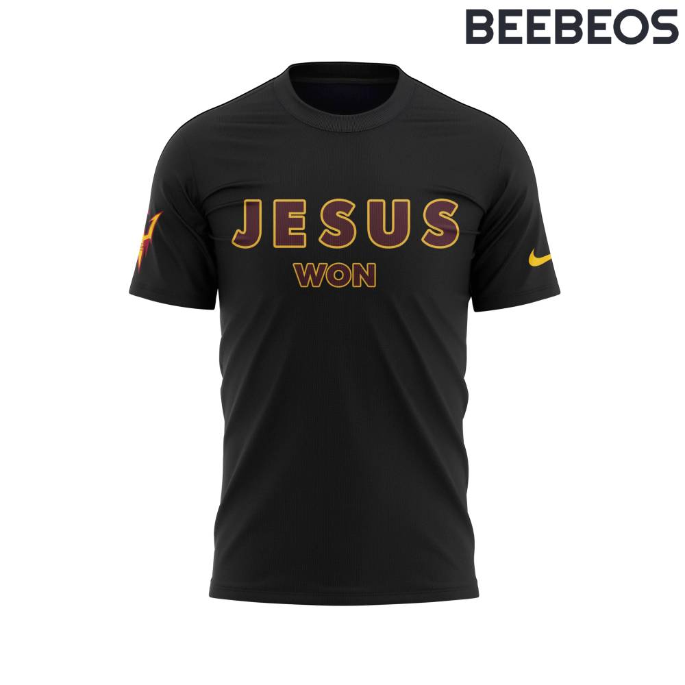 Arizona State Sun Devils JESUS WON Black Shirt