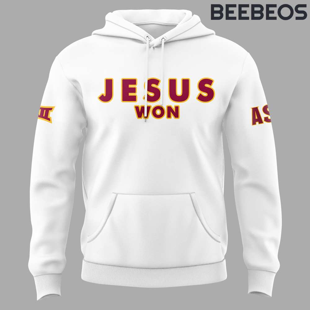 Arizona State Sun Devils JESUS WON White Hoodie