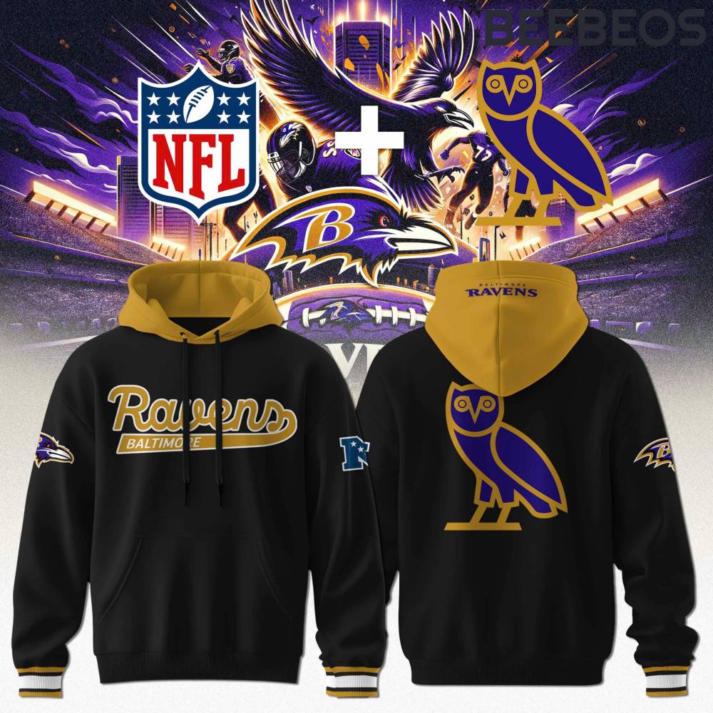 Baltimore Ravens x OVO Special Edition Black Hoodie