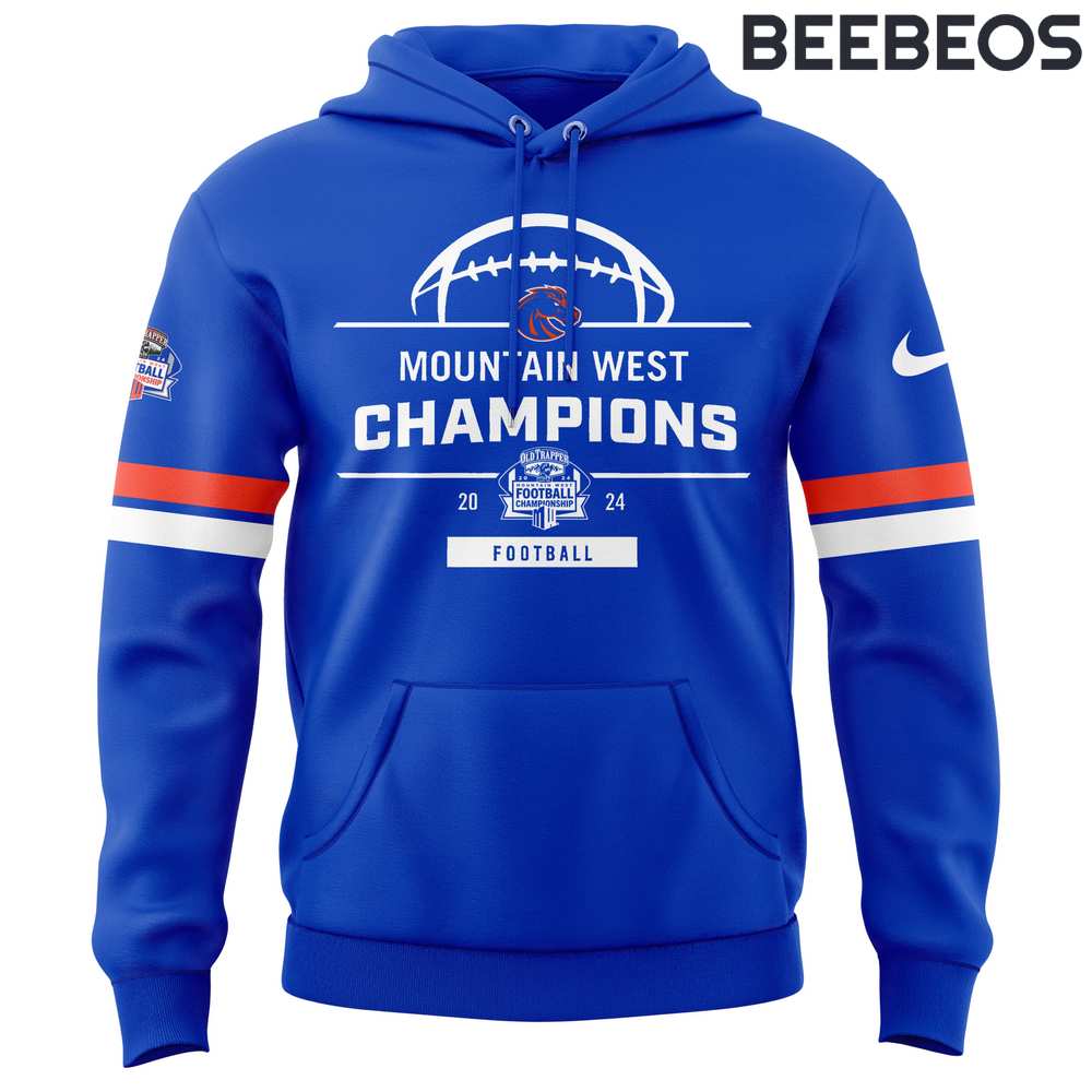 Boise State Broncos 2024 Mountain West Conference Champions Back To Back Hoodie