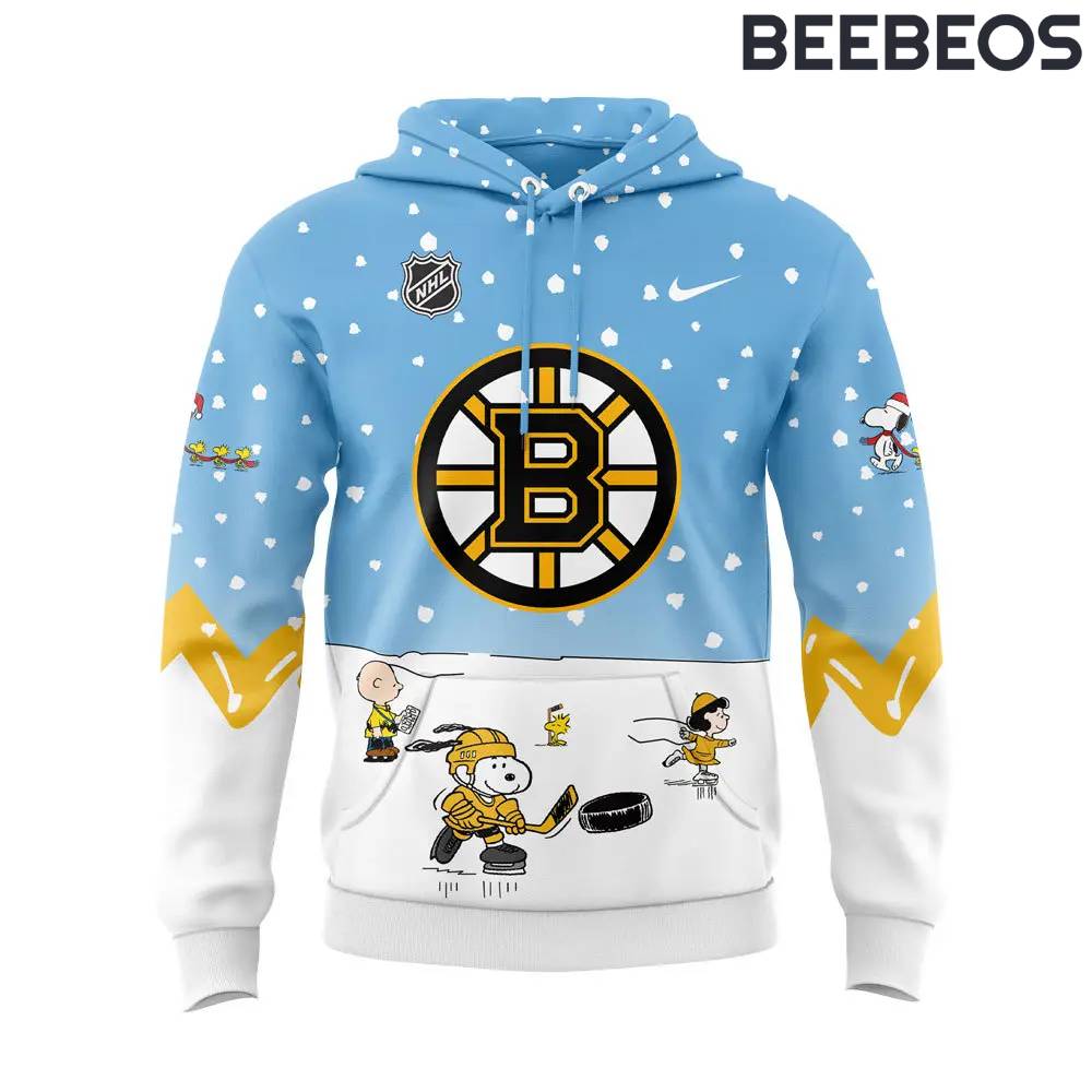 Boston Bruins Peanuts & Snoopy Night Combo Hoodie Pants Cap