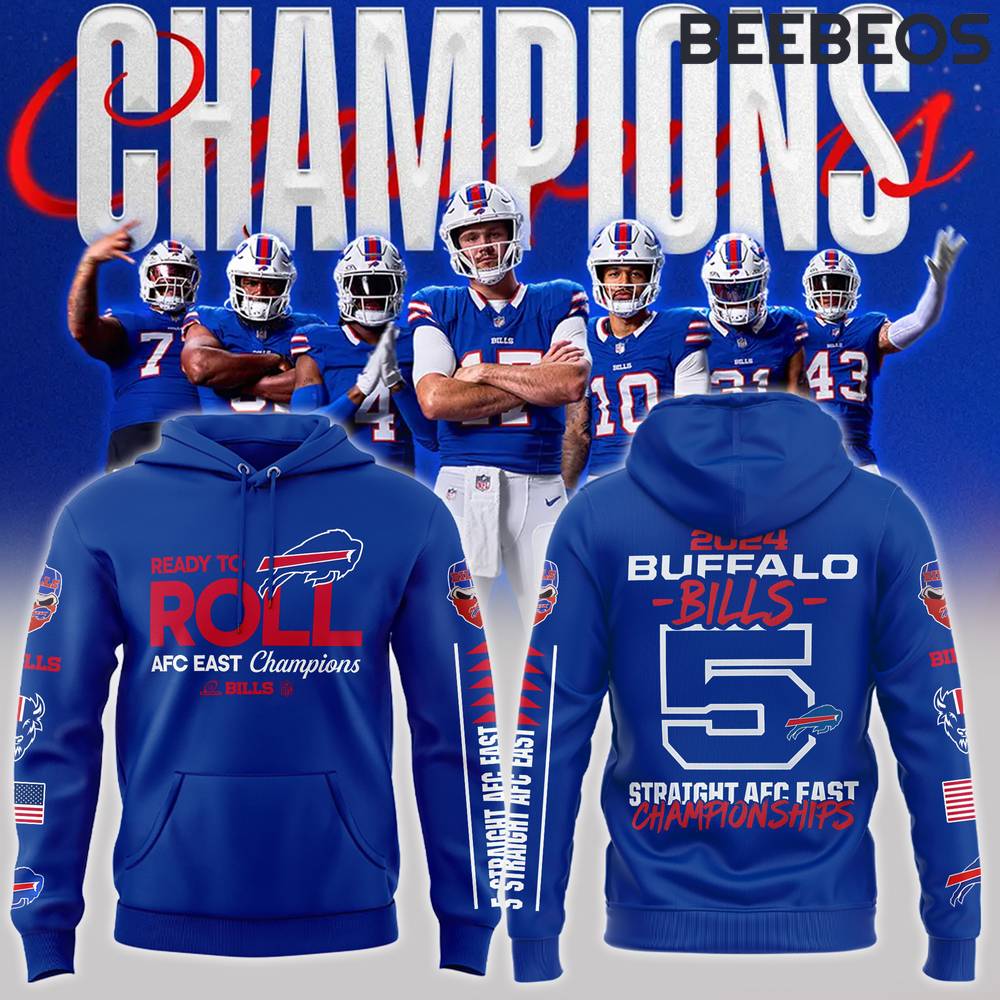 Buffalo Bills 5 Straight AFC East Division Champions Limited Edition Hoodie