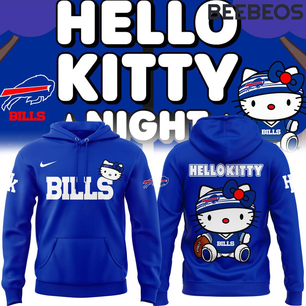 Buffalo Bills x Hello Kitty Limited Edition Blue Hoodie