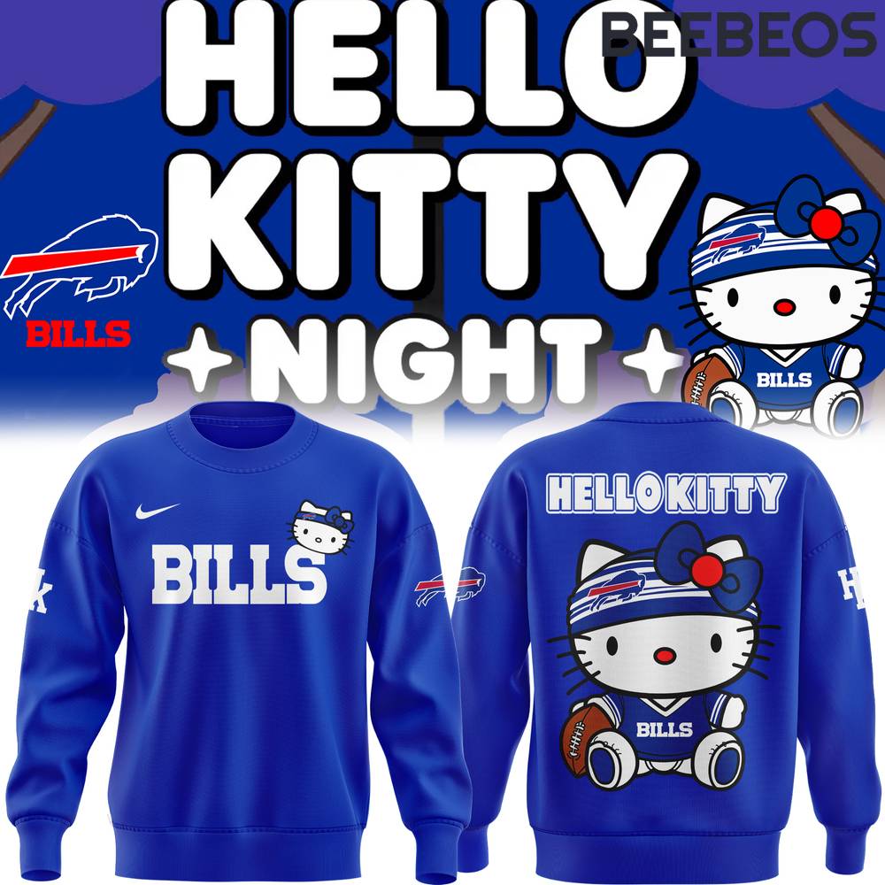 Buffalo Bills x Hello Kitty Limited Edition Blue Sweatshirt