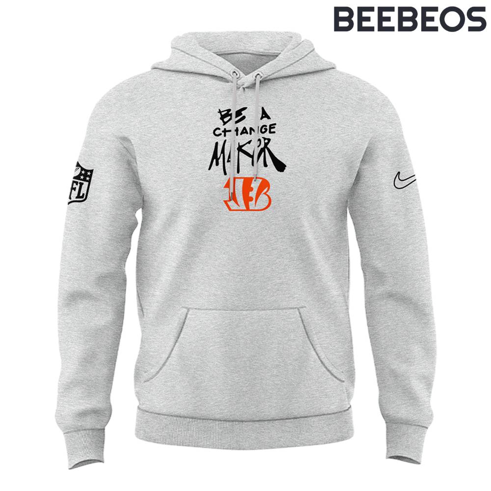 Cincinnati Bengals Be A Change Maker NFL Grey Hoodie