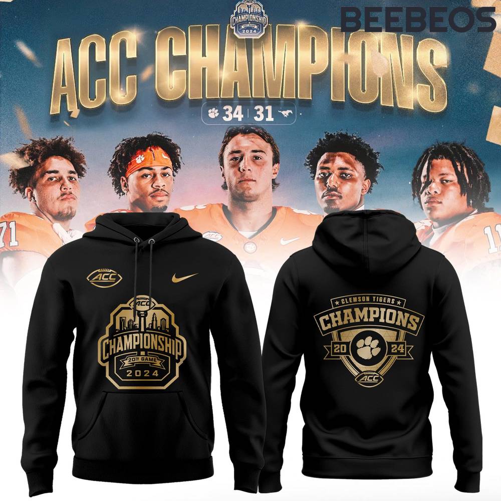 Clemson Tigers x Nike 2024 ACC Champions Black Hoodie